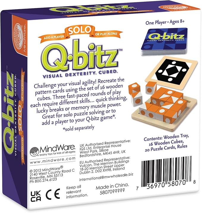 Mindware Q-bitz Solo: Orange Game