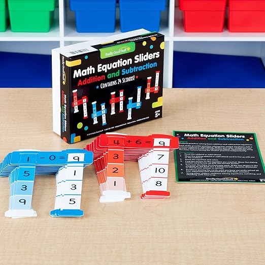 Really Good Stuff Math Equation Sliders: Addition and Subtraction