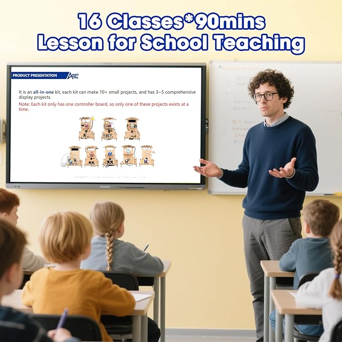 ESP32 STEM Science Kits for Kids Ages 8-10-12, 3 in 1 Smart Home Education Kit, Wooden 3D Puzzles Toys Children's DIY Building Crafts Model Set, Christmas Birthday Gift for Girls Boys