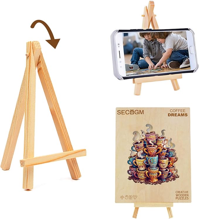 Wooden Puzzles for Adults - Coffee Dream Wood Puzzles Adult - Unique Animal Shape Wooden Jigsaw Puzzles for Adults - Birthday Gifts for Puzzle Lovers, Family (11.4 * 9.6in)