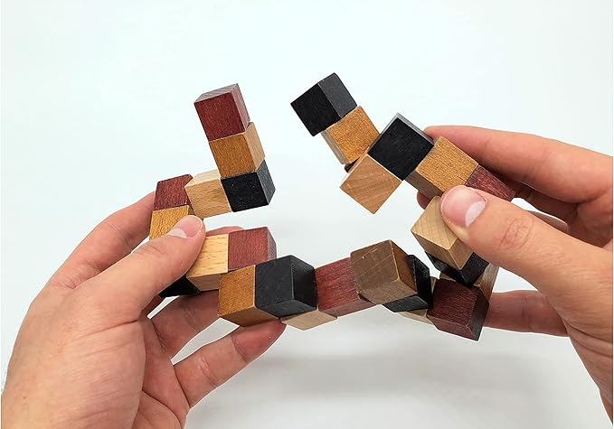 Wooden Brain Teaser Puzzles 6 Pack - 3D Brain Teasers for Adults & Kids - Educational and Fun Gift Ideas - Mind Puzzles for Adults