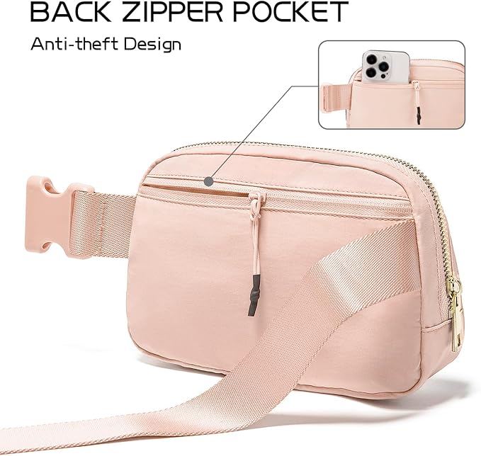 Gitus Gifts for 8 9 10 11 12 Year Old Girls Belt Bag Fanny Pack Crossbody Bags with Initial Letter Patch Cute Stuff Birthday Gifts for Teen Girls Women Personalized Trend Stuff (Coral Pink-T)