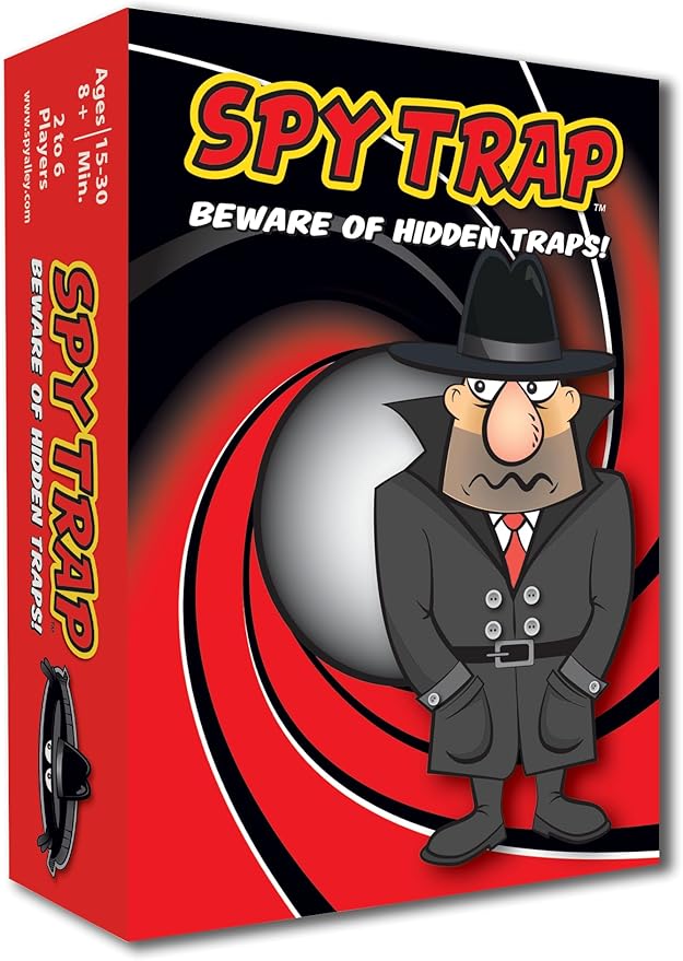 Spy Alley Board Game Bundled with Spy Trap Card Game - Family Friendly Strategy Games.