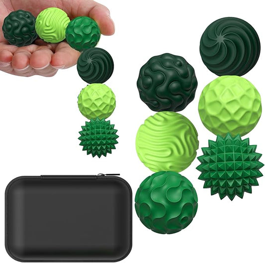 BUSOHA Silicone Magnetic Fidget Balls - 6 Pack New Grade Fidget Toys Stress Balls for Adults Sensory Stone Travel Toys for Calming,Autism and ADHD,Gifts for Kids Girls Boys Teens