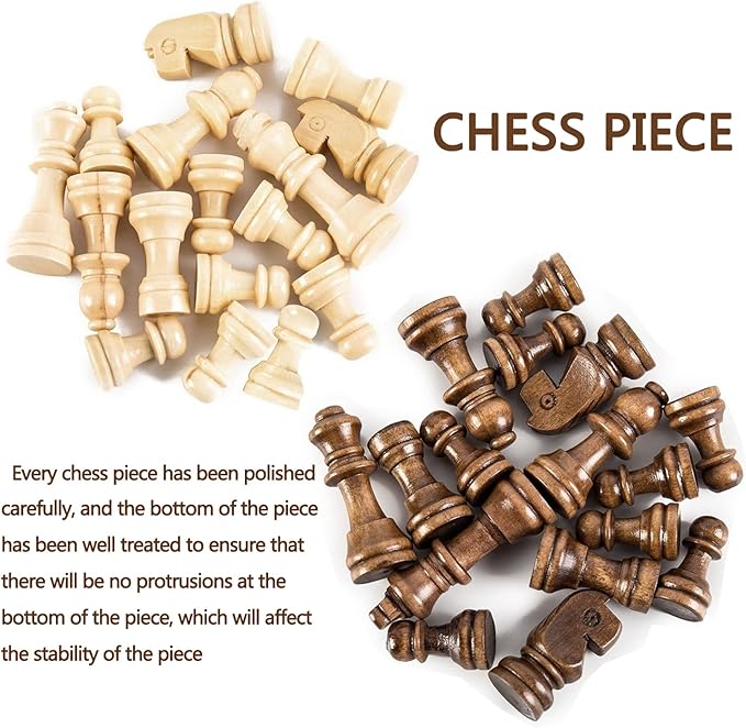 Chess Set,Folding Storage Wooden Chess Board Sets,17" Wooden Chess,3 in 1 Chess Board Game for Adults and Kids (Chess,Backgammon,Checkers)