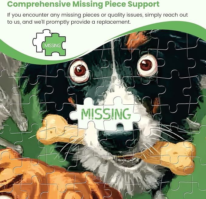 300 Piece Puzzles for Adults, Colorful Funny Dog Puzzles for Adults, Comical Dogs Holding Bones 300 Piece Jigsaw Puzzle, Ideal Home Decor Gift for Adults Kids Seniors, 20.5×15 in