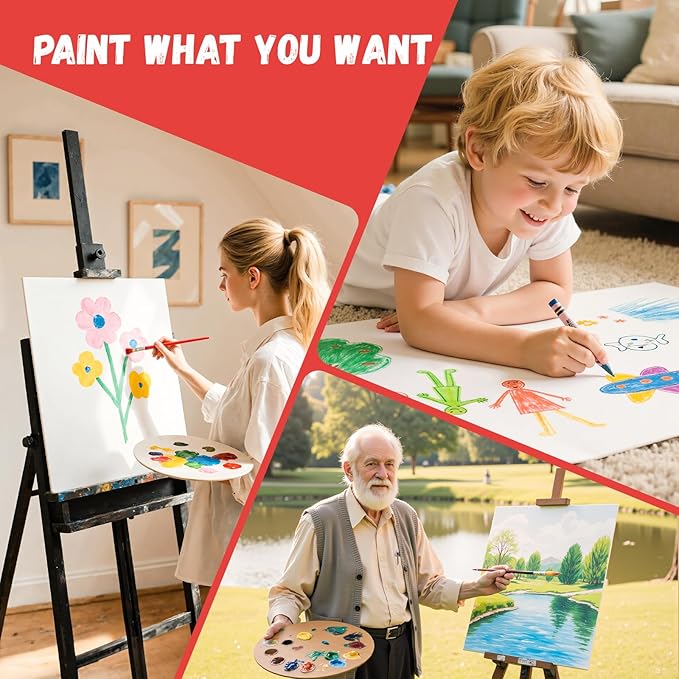 Simetufy 11 x 14 inch 60 Pack Painting Canvas Boards- Gesso Primed Acid-Free 100% Cotton Flat Canvas Panels for Acrylics Oil Watercolor Tempera Paints