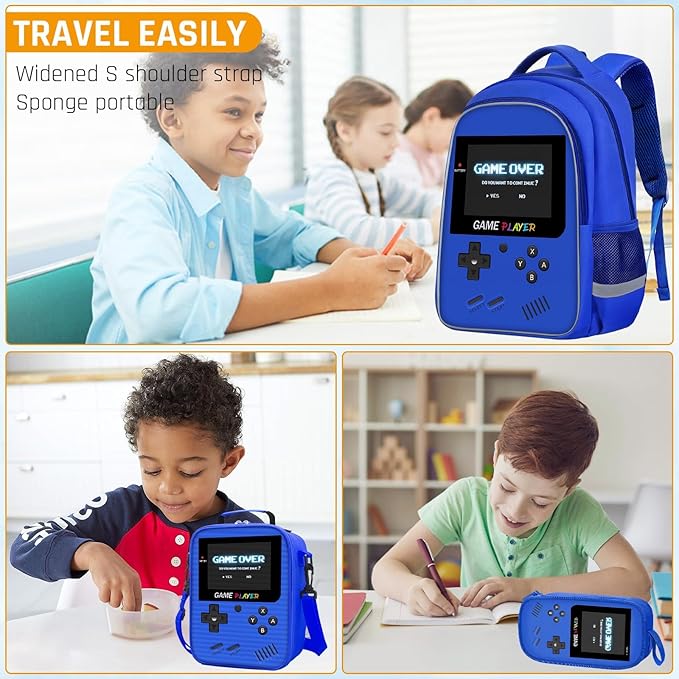 School Backpack For Boys - Gamer Boys Backpack For Kids Children Teens Elementary Middle School - Ages 6-18,17″