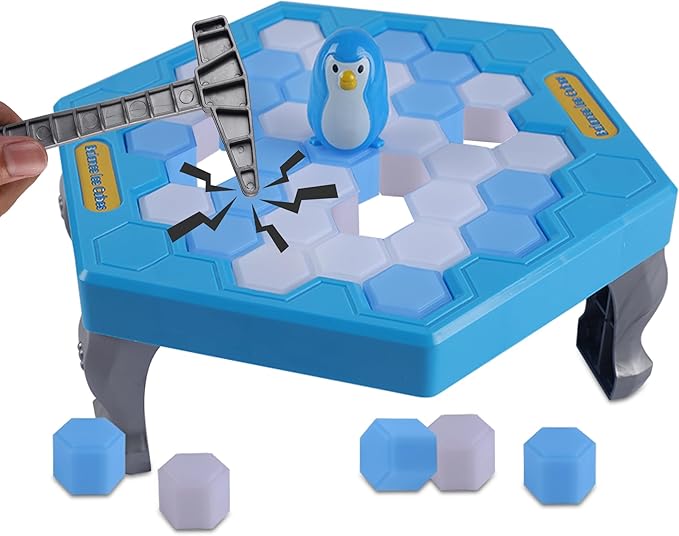 DR.DUDU Save Penguin Break Ice Board Game for Kids 4-8, Ice Breaker Save Penguin On Ice Family Funny Table Game, Ice Block Breaking Penguin Trap Game Puzzle Toy Children's Day Gifts