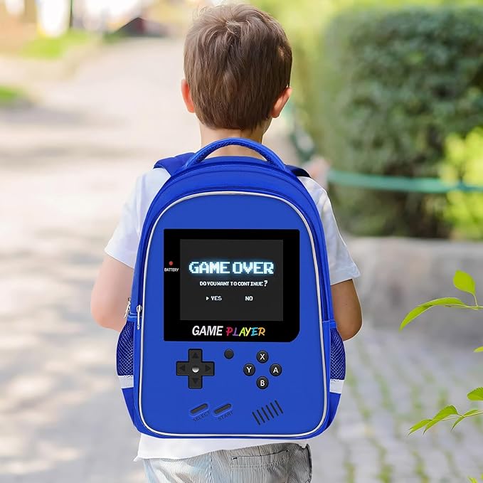 School Backpack For Boys - Gamer Boys Backpack For Kids Children Teens Elementary Middle School - Ages 6-18,17″