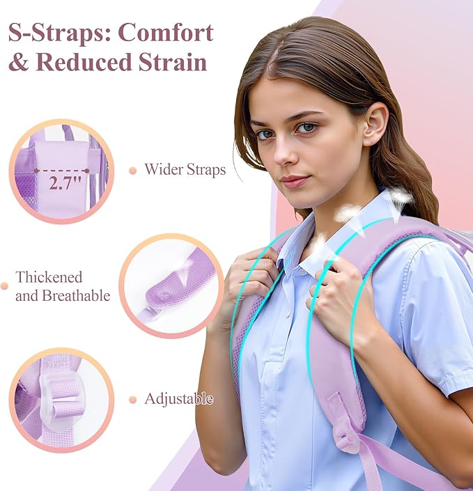 PACKISM Clear Backpack - 17 inch Heavy Duty Clear Backpacks for School, Large Transparent Bookbag for Students (Age 12+)