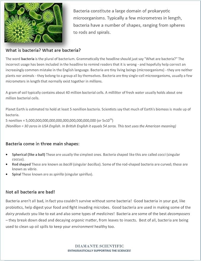 Essential 2.0 Bacteria Growing Science Kit. Pre-Poured Agar Plates (100mm) with Gloves & Swabs. Perfect for Kids. Great for Learning About Microbiology. Free Project Guide eBook Available.