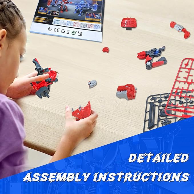 Hydraulic Boxing Bots, STEM Building Kit for Kids, Build 2 Hydraulic-Powered Battle Robots for Kids, STEM Educational Fighting Robots Toy Set, Gift for Birthday for Boys & Girls Ages 8-16