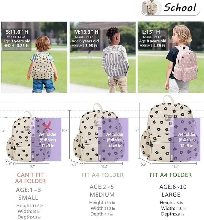 Corduroy Kids Backpack for Boys 6-10: Boys Girls Backpacks for Elementary Kindergarten 15” H Fit Folder