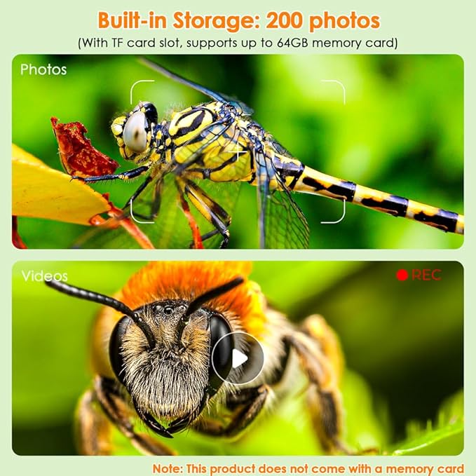 Handheld Microscope for Kids, Temodu 2.0" Screen Educational Science Kit, Rechargeable Mini Portable Digital Microscopes, 4X Zoom, can be Used as a Birthday, Ages 3+