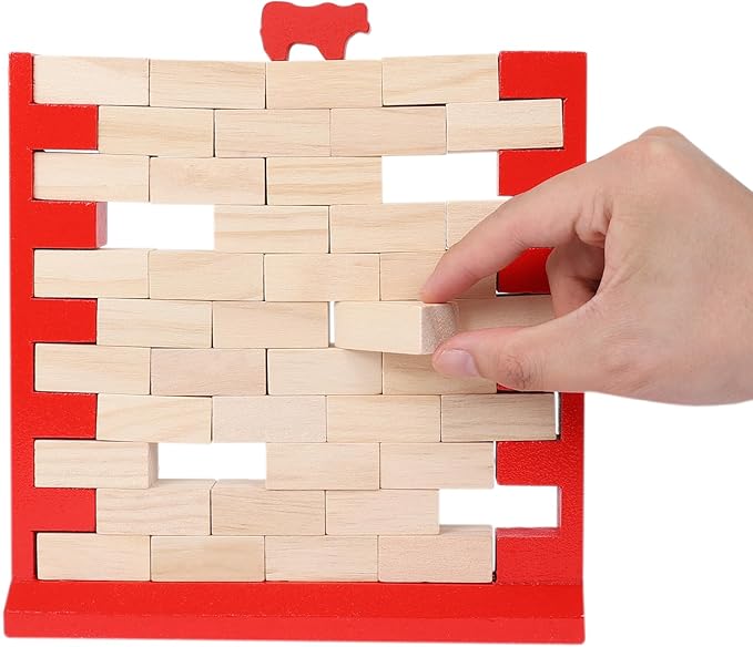 GOTHINK Brick Wall Game, Fun Family Game for Boys and Girls, Develop Skills and Strategy, Perfect for Indoor and Outdoor Parties, Family Game Nights, and More