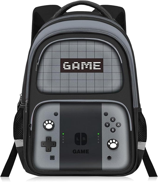 Kids Backpack For Boys,Gamer Boys Backpack For Children Teens Elementary Middle School, 17″ Students Bookbag