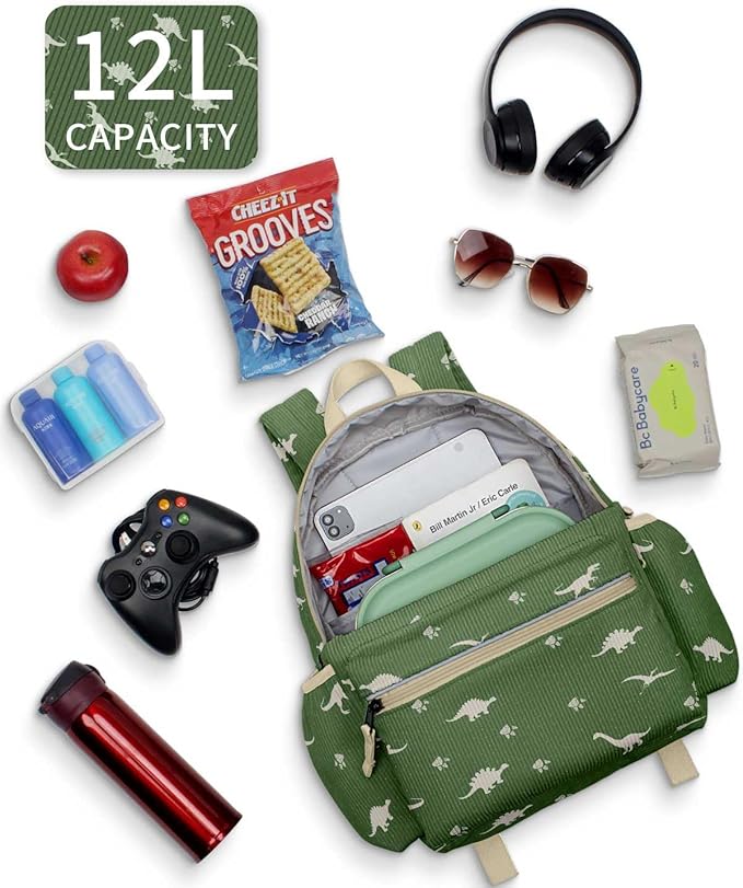 Corduroy Toddler Backpack for Boys 2-5: Kids Preschool Backpacks for Girls -13.5" H Fit Folder