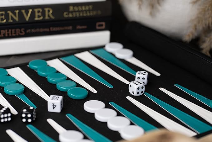 Travel Backgammon Game | Lightweight Roll-up Backgammon Set | Travel Backgammon Sets for Adults | Portable Travel-Size Strategy Board Game for Camping, Backpacking or Beach