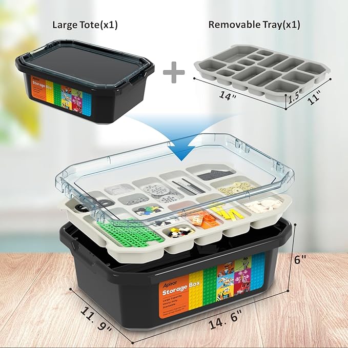 Robot J Creative Building Kit With Storage Box, 6-in-1 Programmable App Remote Control Tank STEM Learning Toy, Educational Coding Gifts for 7-12 Years Old Kids