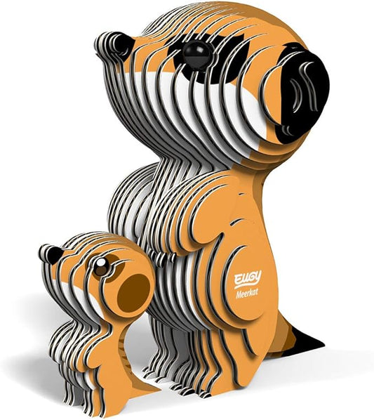 Eugy Meerkat 3D Puzzle, 40 Piece Eco-Friendly Educational Toy Puzzles for Boys, Girls & Kids Ages 6+