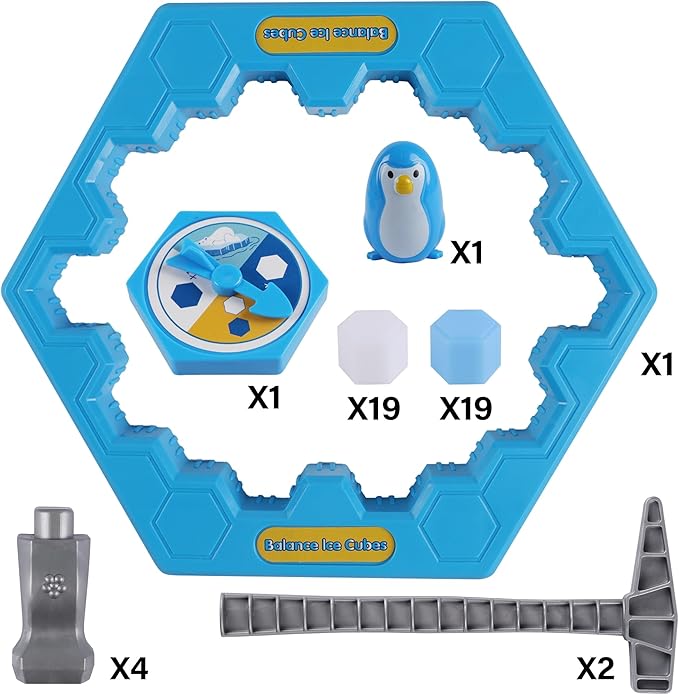 DR.DUDU Save Penguin Break Ice Board Game for Kids 4-8, Ice Breaker Save Penguin On Ice Family Funny Table Game, Ice Block Breaking Penguin Trap Game Puzzle Toy Children's Day Gifts