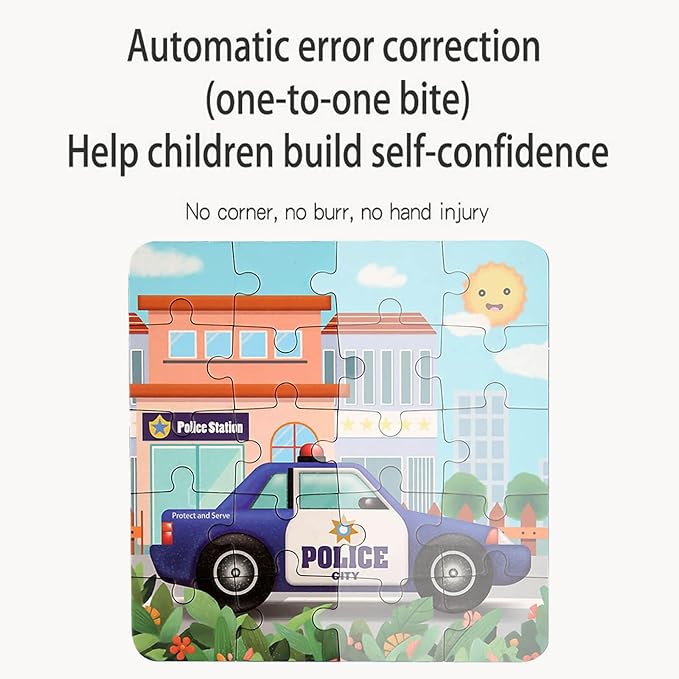 2 Pack Magnetic Puzzles Toys for Kids Age 3-5, Magnets Puzzle for Childrens, Ideal Gifts for Toddler, Educational Sensory Wooden Puzzles, Preschool Toys (2 Pack, Vehicles + Ocean)