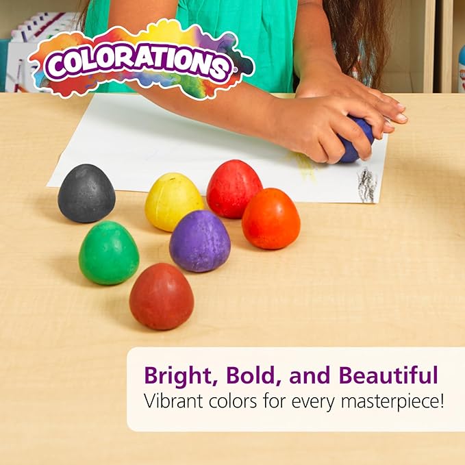 Colorations Chubby Crayon Eggs – Set of 8 (Item # CHUBEGG)