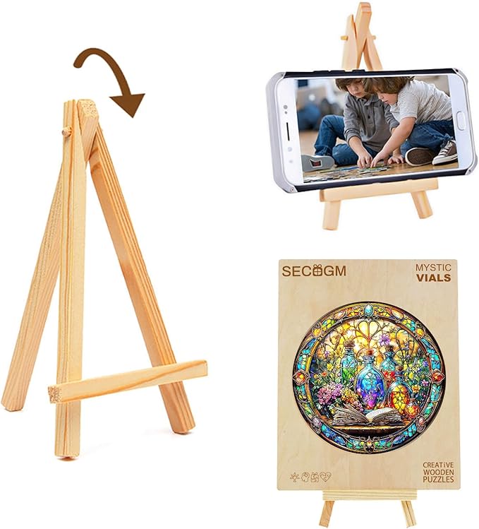 Wooden Puzzles for Adults - Mystic Vials Wood Puzzles Adult - Unique Animal Shape Wooden Jigsaw Puzzles for Adults - Birthday Gifts for Puzzle Lovers, Family (11.4 * 11.3in)