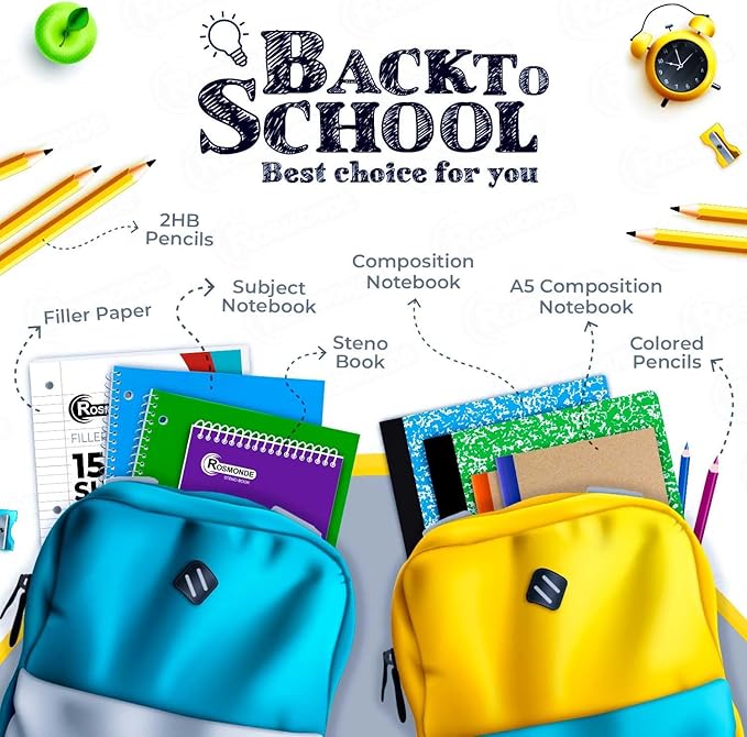 50 Pack Bulk Primary Composition Notebooks, 200 Pages (100 Sheets), 9-3/4" x 7-1/2", Grades K-2, Primary Ruled Composition Notebook, Bulk Writing Journal for Kids, Hardcover, Assorted Marble
