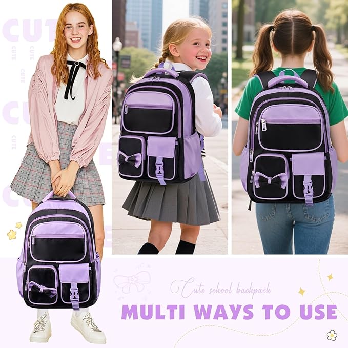 Backpack for Girls Lightweight Kids Backpacks for Middle School Students Book Bag for Elementary Student Teen Girls Toddler Backpack for School