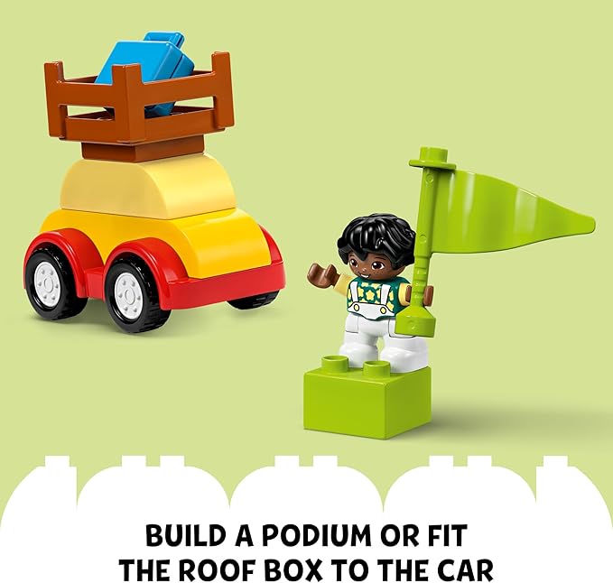 LEGO DUPLO Classic Cars and Trucks Brick Box Playset, Educational STEM Toy, Preschool Building Set for Toddlers Aged 18 Months Plus, Learning Toy to Develop Fine Motor Skills, 10439