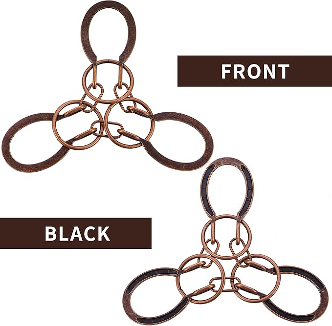 Brain Teaser Puzzles - Metal Horseshoe Cast Puzzle Game Toy Unlock Interlock Puzzles Box Mind IQ Logic Test Disentanglement Games Toys for Adults Office Supplies WP140D