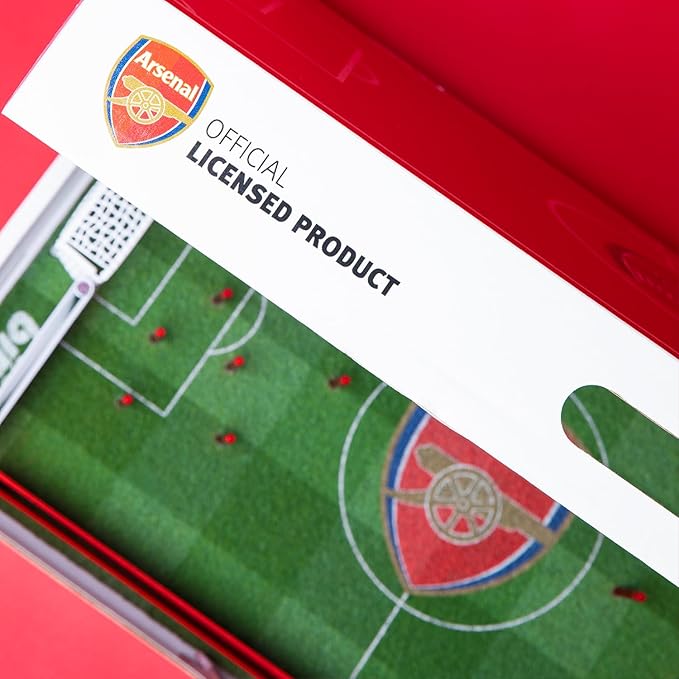 Binho Board Classic Board Game Arsenal Edition - 2-Player Fast-Paced Finger Flicker Pinball Family Board Games - Portable Tabletop Sports Game Set for Any Occasion