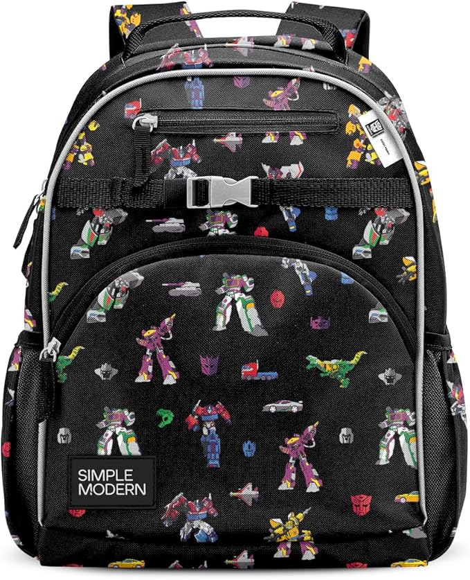 Simple Modern Medium Transformer Toddler Backpack for School Girls and Boys | Kindergarten Elementary Kids Backpack | Fletcher Collection | Kids - 15" tall | Block Nation