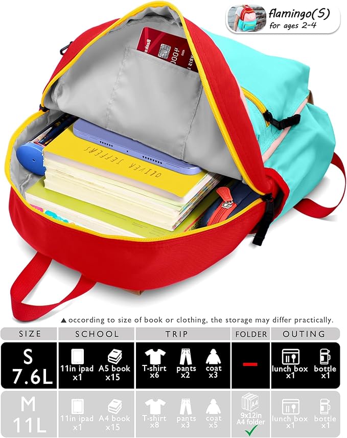 Preschool Mini Backpack For Boys Girls, Child Backpacks For School & Travel, Kindergarten Elementary Toddler bag, 11" H, For Kids 2-4, Small