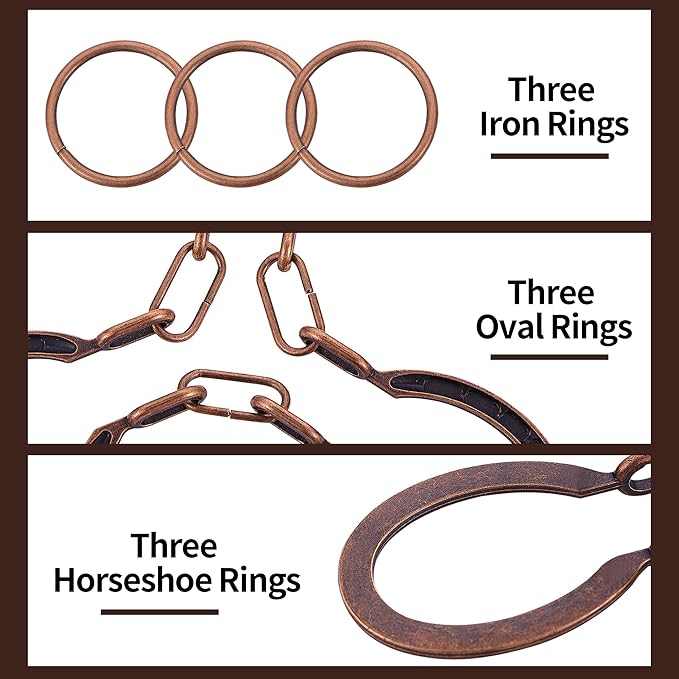 Brain Teaser Puzzles - Metal Horseshoe Cast Puzzle Game Toy Unlock Interlock Puzzles Box Mind IQ Logic Test Disentanglement Games Toys for Adults Office Supplies WP140D