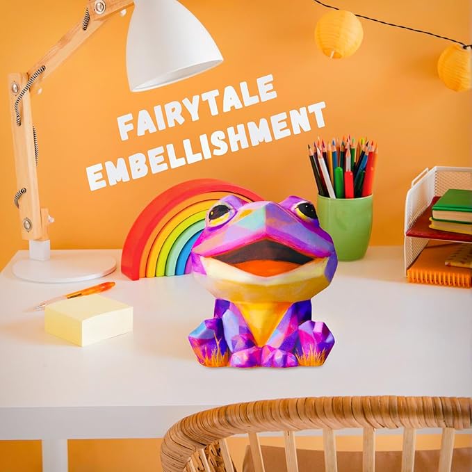 Loungelore Paint Your Own Frog Lamp Kit, Art Supplies Arts and Crafts for Kids Ages 8-12, DIY 3D Frog Night-Light, Creativity Painting Kit Toy for Girl Boy Teen, Birthday Gift for Daughter Son