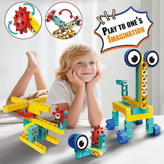 13-in-1 STEM Building Toys for Kids Ages 5-12, 135PCS Educational Construction Engineering Kit, Science Learning Toys & Creative Birthday Gift for 5-8 Year Old Boys