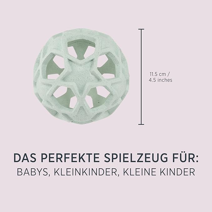 HEVEA Upcycled Star Ball Made from 100% Upcycled Natural Rubber Plant Based, Plastic-Free, Eco-Friendly, BPA-Free & FDA Approved