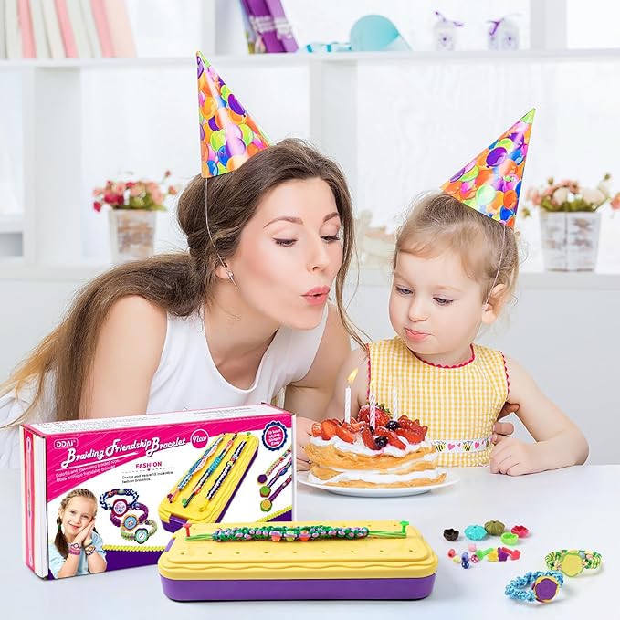 Friendship Bracelet Making Kit for Girls - DIY Arts and Crafts Toys for 6 7 8 9 10 11 12 Years Old, Cool Bracelet String Making Kits for Travel Activity, Best Birthday Gifts for Teen Girls