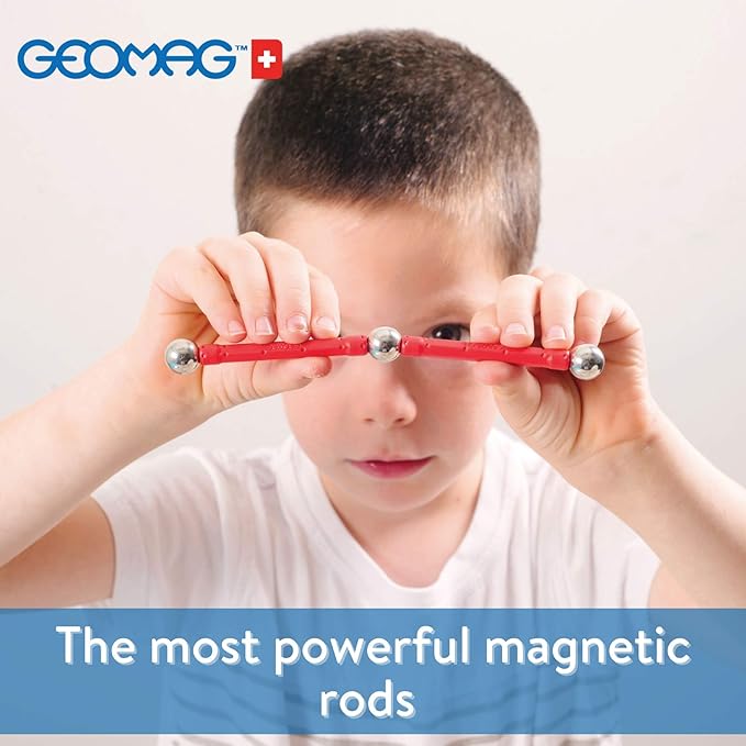Geomag Classic Magnetic Toys for Kids Ages 5+, 52pc Educational STEM Magnets for Kids - Swiss-Made Magnetic Blocks, Tiles and Building Toys from 100% Recycled Plastic