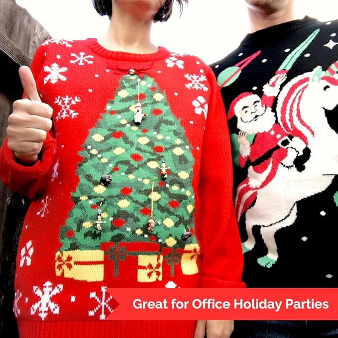 Broadway Murder Mysteries Murder at The Ugly Sweater Office Holiday Party for 3-20 Players | Play Multiple times in-Person/Virtually | Broadway-Themed Game Fun 13+ | USB Loaded: Printable Game Files