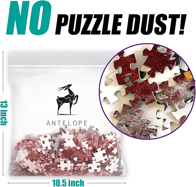 Antelope - 1000 Piece Jigsaw Puzzle for Adults, Pluto Space Puzzle, Planet Round Circle Puzzle, Solar System, High Resolution, Matte Finish, No Dust