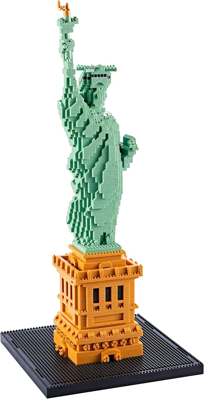 Statue of Liberty Micro Blocks Building Sets Mini Bricks Building for Adults, New York Famous Landmark Architectural Model Toys for Kids Age of 14+ 2810 PCS