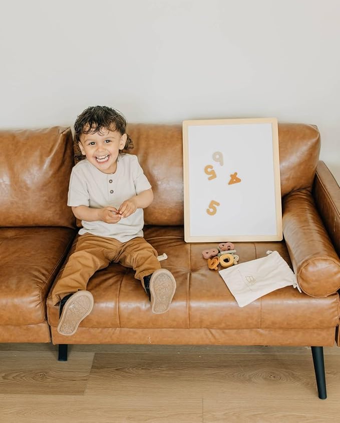 Boho Aesthetic Silicone Magnetic Numbers 20 Piece Play Set- Non-Toxic Toddler Magnets for Kids, Modern Neutral Educational Math Toys, Number Magnets for Classroom & Playroom