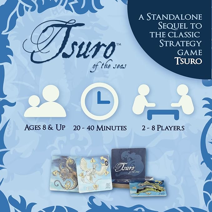 Tsuro of the Seas - A Game of Treacherous Waters - Family Board Game