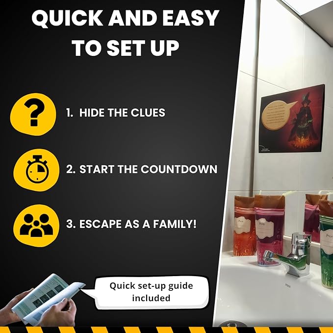 | Harry Magic Escape Room | Ages 5 to 12 | 5 Thrilling Enigmatic Rooms | Family Board Game Kids | 1-5 Players
