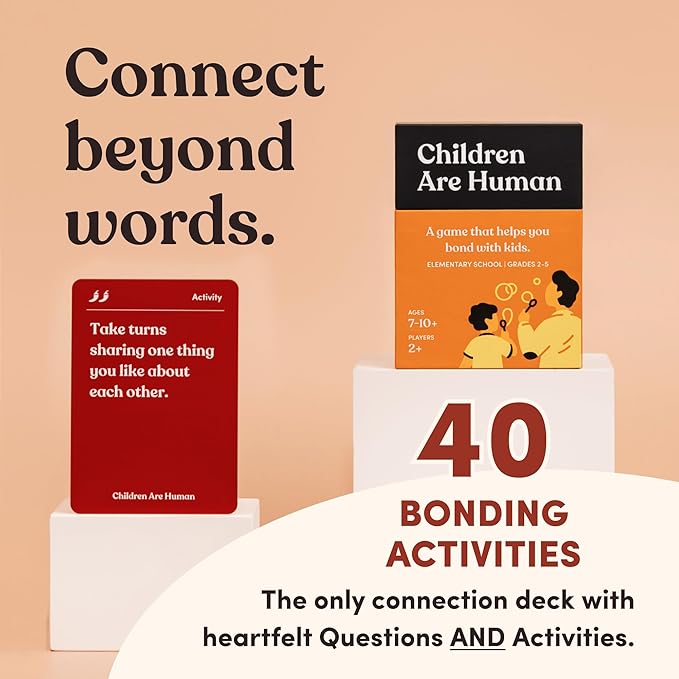 Children are Human | 140 Conversation Cards to Help Bond with Kids | Card Game for Elementary School Children | Designed by Experts for Grades 2-5 | Ages 7-10+