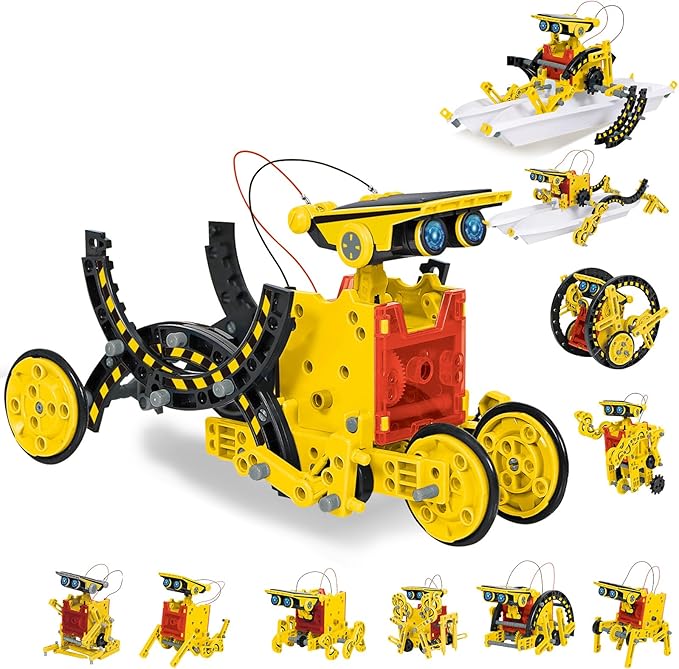 Solar Robot Toys for Kids Ages 8-12, 12-in-1 STEM Projects Science Kits for 8-13 9 10 11 Year Old Teen Boys Girls, 190Pcs DIY Building Experiment Education Sets, Christmas Birthday Gifts Ideas.